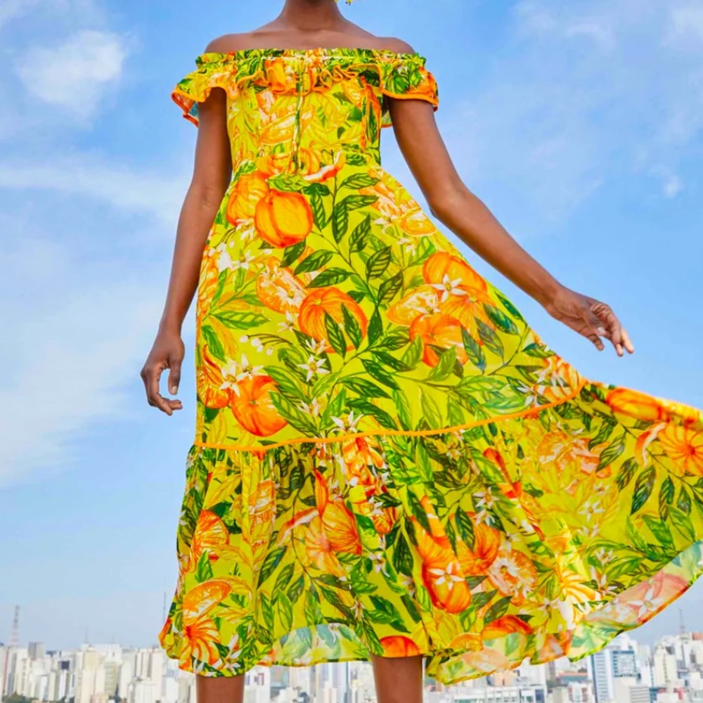 NWT Farm Rio Tangerines Dress